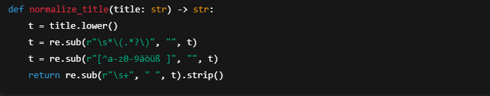 Importer Parsing Logic